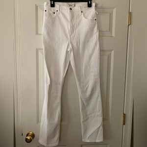 Abercrombie Ultra High Rise Slim Straight Jeans White
